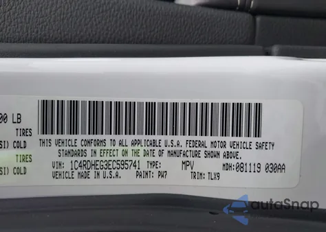 2014 Dodge Durango Citadel z USA, uszkodzony, nr VIN 1C4RDHEG3EC595741